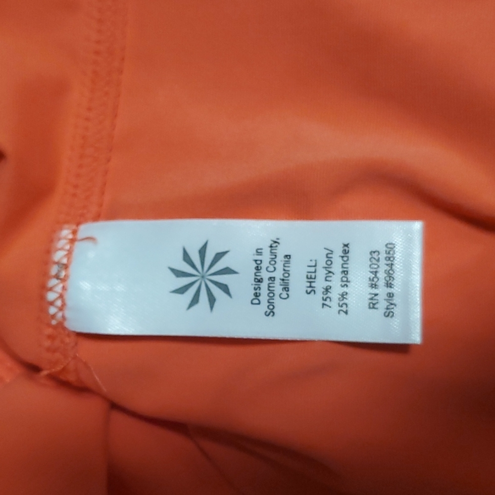 Athleta orange athletic spots skirt orange nylon spandex women size L - Picture 7 of 8